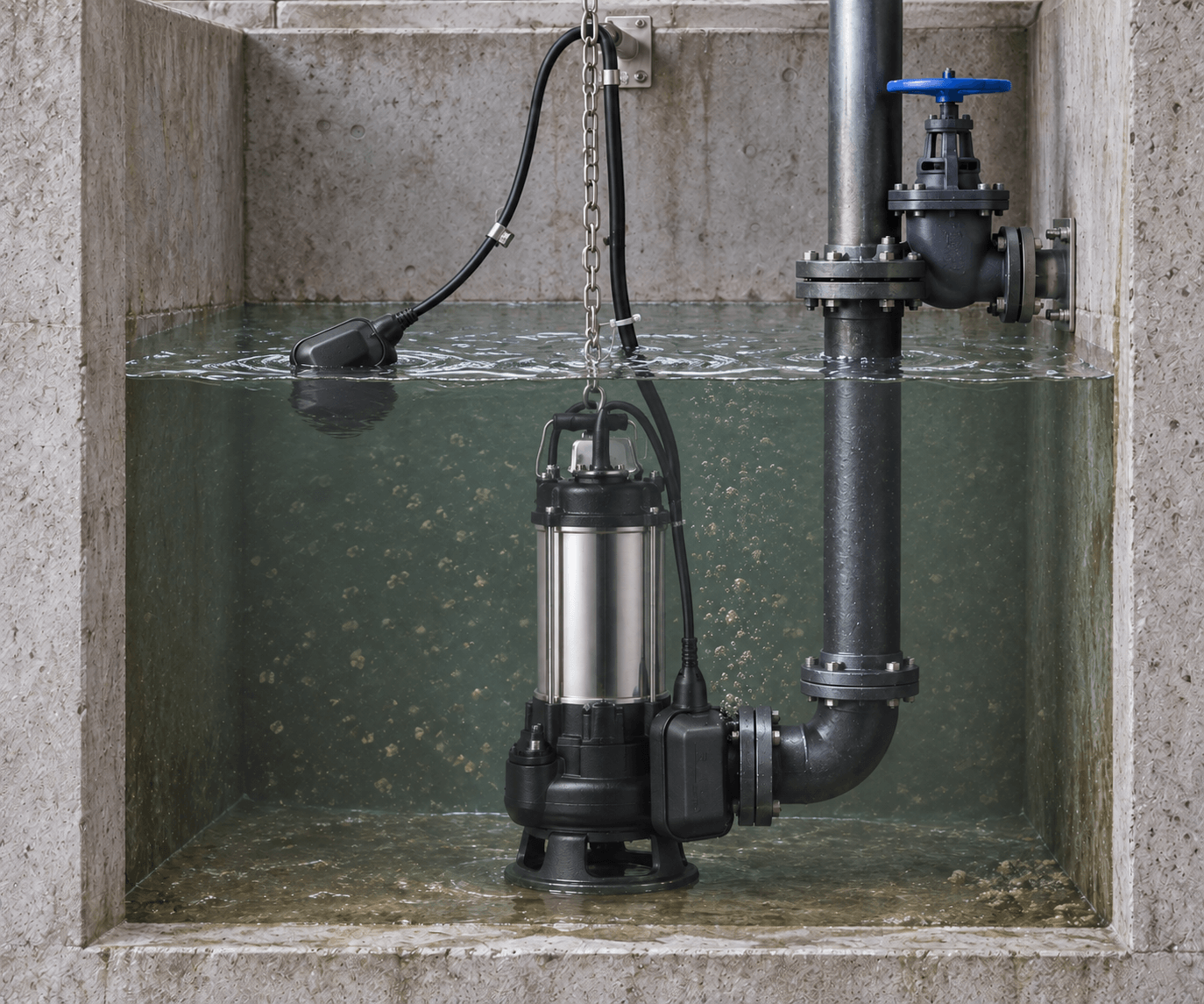 WQD-V Sewage Submersible Pumps illustrative installation environment
