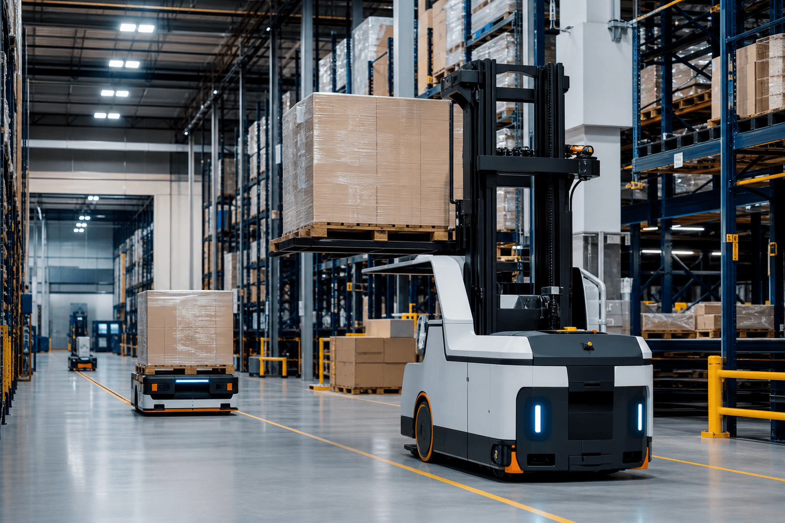 Draw-wire Sensors for AGV Forklift Lift Height machine and operating environment